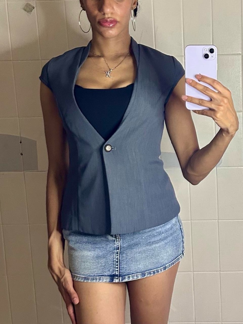 Grey Vest Blazer